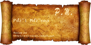 Pál Mínea névjegykártya